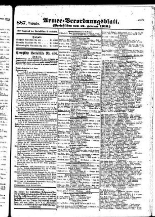 887. Ausgabe. Montag, 21. Februar 1916