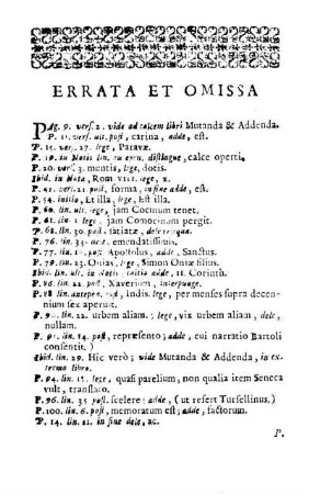 Errata Et Omissa