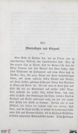 XIV. Monteallegro und Girgenti