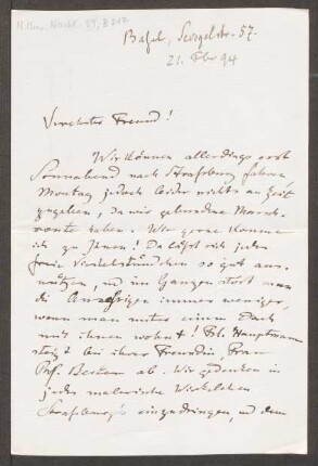 Brief an Friedrich Spitta : 21.02.1894