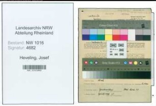 Entnazifizierung Josef Heveling , geb. 25.09.1911 (Landwirt)