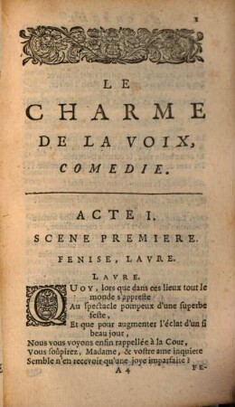 Le Charme de la Voix : Comédie