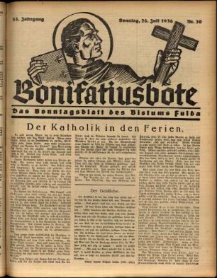 Ausgabe vom Sonntag, den 26. Juli 1936.