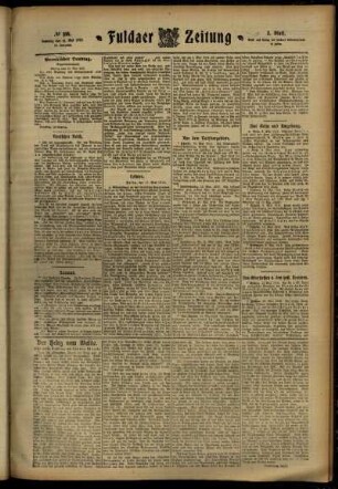 Dritte Ausgabe vom Samstag, den 11. Mai 1912.