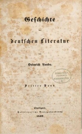 Geschichte der deutschen Literatur, 3