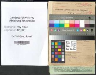Entnazifizierung Josef Schwirten , geb. 13.03.1897 (Beamter)