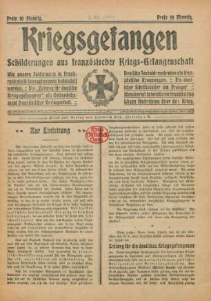 Kriegsgefangen : Schilderungen aus französischer Kriegs-Gefangenschaft