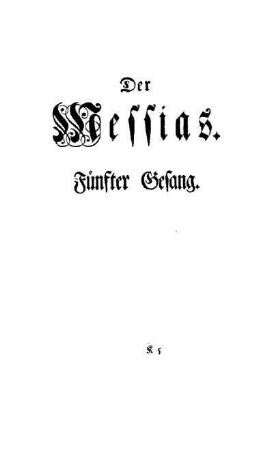Der Messias. Fünfter Gesang