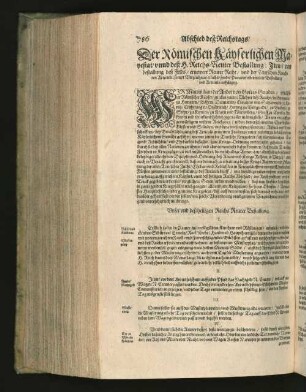 Der Römischen Käyserlichen Mayestat/ unnd deß H. Reichs- ...[U.a.]