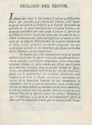Prólogo del editor