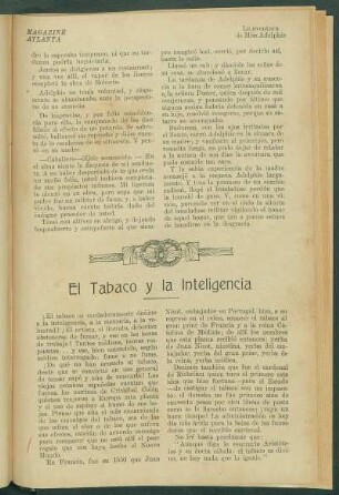 El Tabaco y la Inteligencia