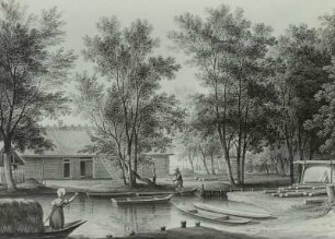"Im Spreewald", Zeichnung, 1851