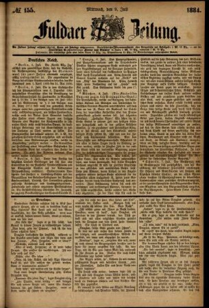 Ausgabe vom Mittwoch, den 09. Juli 1884.