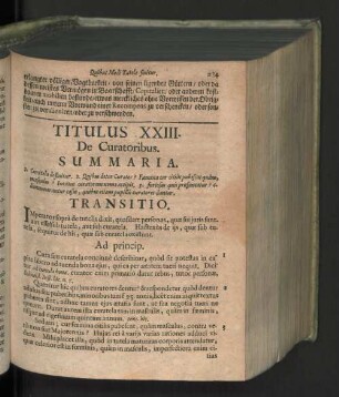 Titulus XXIII. De curatoribus.