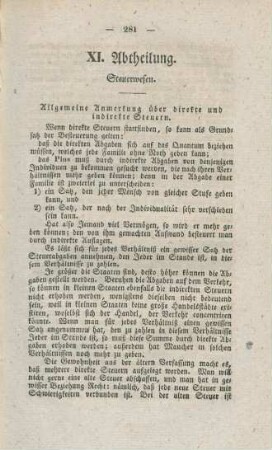 XI. Abtheilung. Steuerwesen