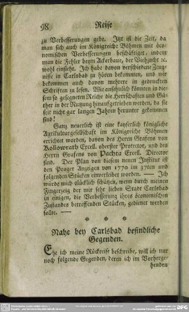 Nahe bey Carlsbad befindliche Gegenden