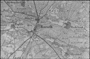 Baruth/Mark. Ausschnitt aus: Landkarte von 1839/41