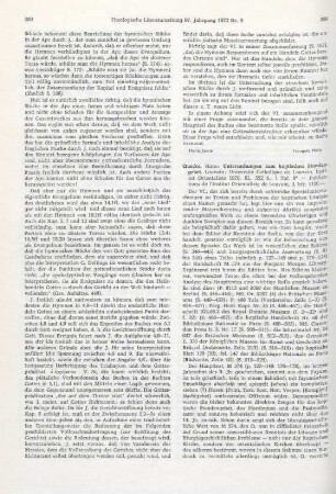 360-361 [Rezension] Quecke, Hans, Untersuchungen zum koptischen Stundengebet