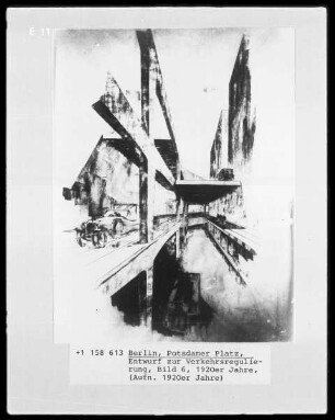 Berlin, Potsdamer Platz, Verkehrsregulierungs-Plan