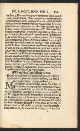 Dominica I. post Epiphaniae.