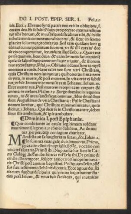 Dominica I. post Epiphaniae.