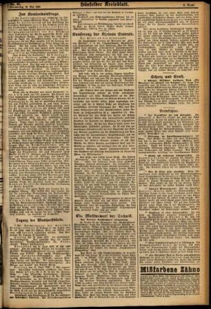 Zweite Ausgabe vom Donnerstag, den 19. Mai 1927.