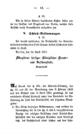 V. Schluß-Bestimmungen