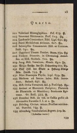 13-39, Quarto