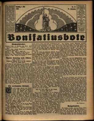 Erste Ausgabe vom Sonntag, den 03. Mai 1931.