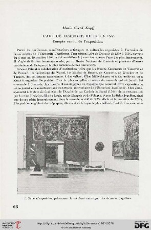 6: L' art de Cracovie de 1350 à 1550 : compte rendu de l'exposition