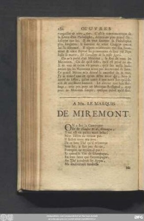 A Mr. Le Marquis De Miremont.