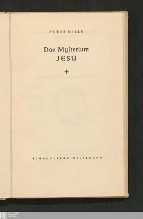 Das Mysterium Jesu