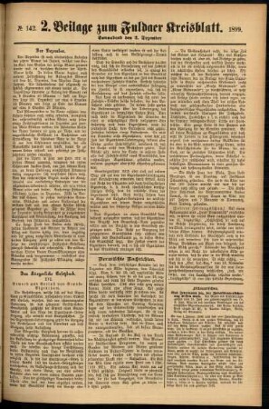 Dritte Ausgabe vom Samstag, den 02. Dezember 1899.