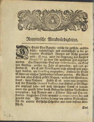 Ruppinische Merckwürdigkeiten