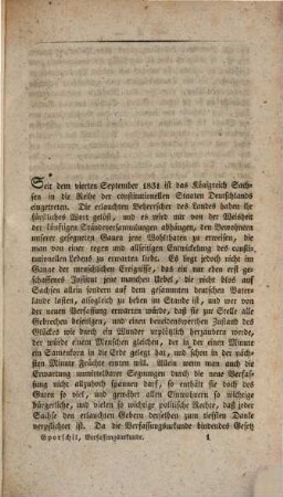 Bemerkungen über die Verfassungsurkunde des Königreiches Sachsen