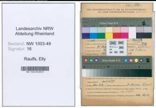 Entnazifizierung Elly Raulfs , geb. 31.10.1894 (Sekretaerin)