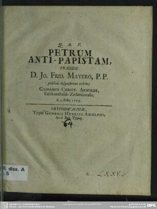 Petrum Anti-Papistam