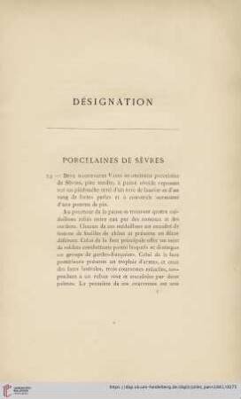 Porcelaines de Sèvres (Nr. 24 - 62)