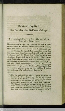Erstes Capitel. Das Granulit- oder Weissstein-Gebirge