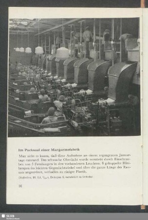 Im Packsaal einer Margarinefabrik