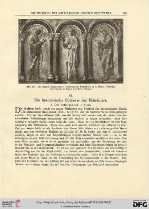 VI. Die byzantinische Bildnerei des Mittelalters