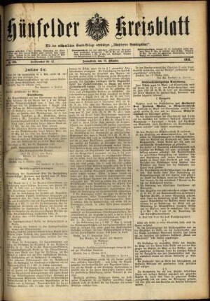 Ausgabe vom Samstag, den 16. Oktober 1915.