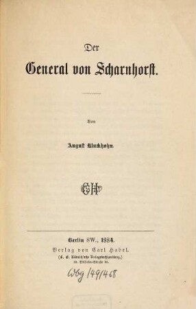 Der General von Scharnhorst