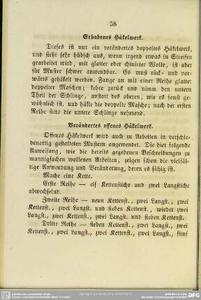 Erhabenes Häkelwerk