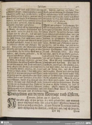 [Evangelium und Epistel am vierten Sontage nach Ostern, Cantate]