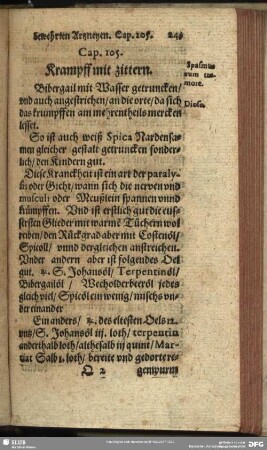 Cap. 105. Krampff mit zittern