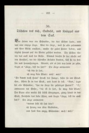 36.Tischchen deck dich, Goldesel, und Knüppel aus dem Sack.