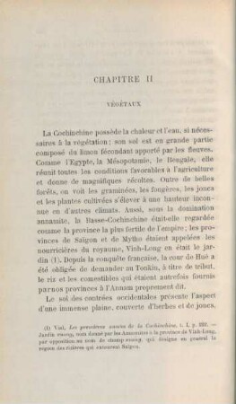 Chapitre II. Végétaux