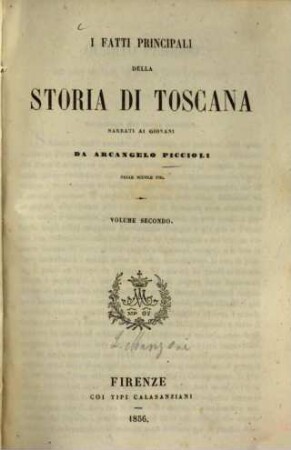 I fatti principali della storia di Toscana : Narrati ai giovani, 2