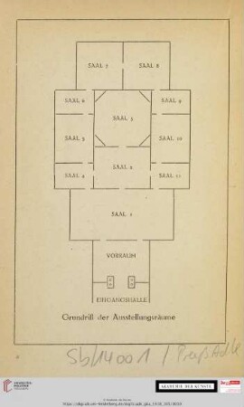 Grundriß der Ausstellungsräume